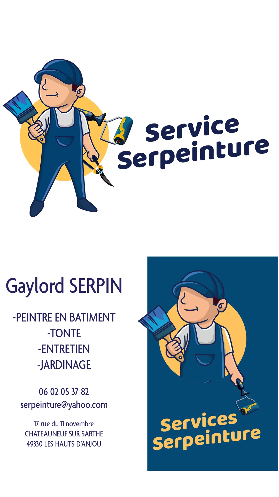 Logo carte de visite Gaylord Serpeinture graphiste Anjou