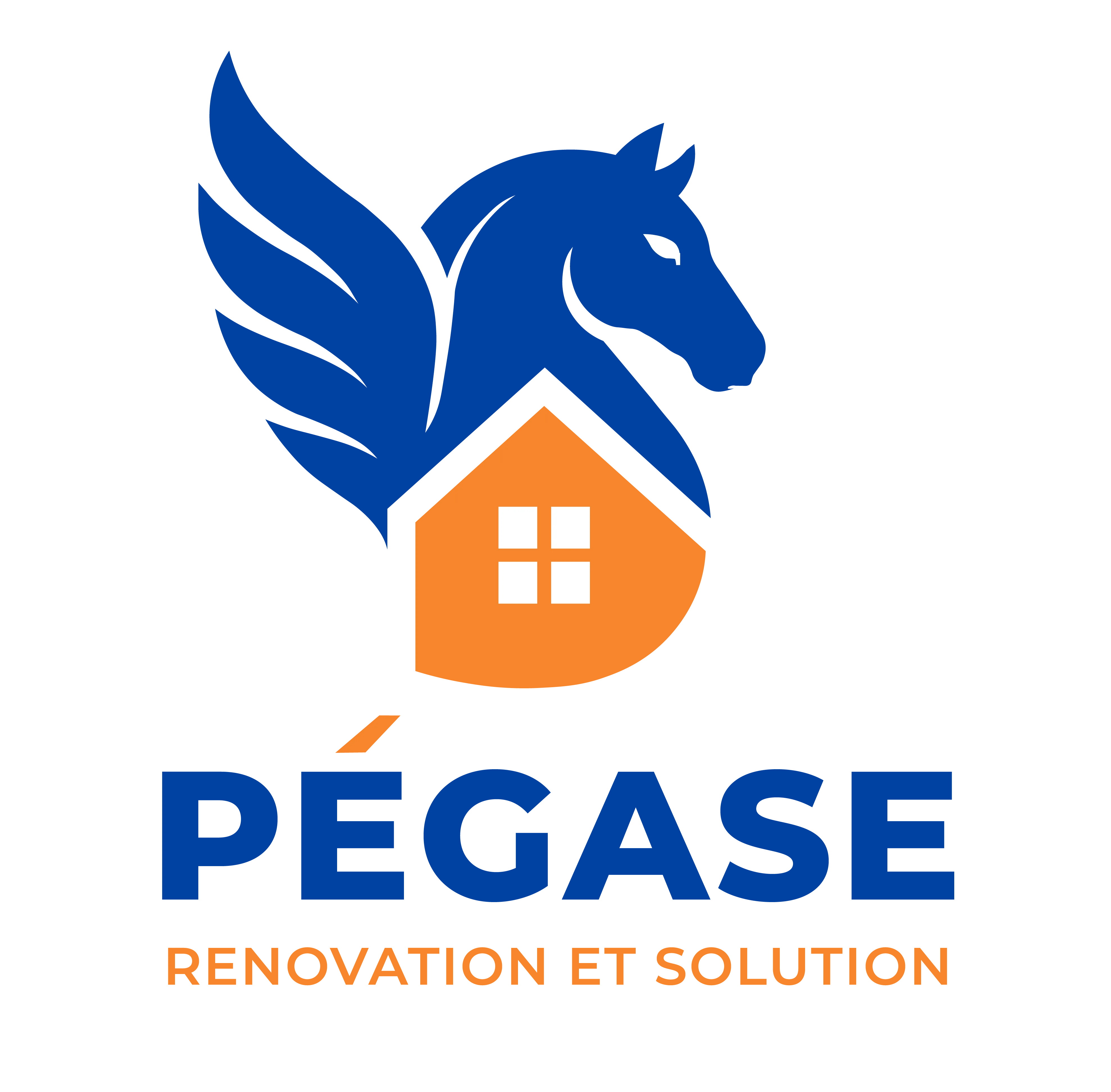 Logo Pégase Rénovation graphiste Angers