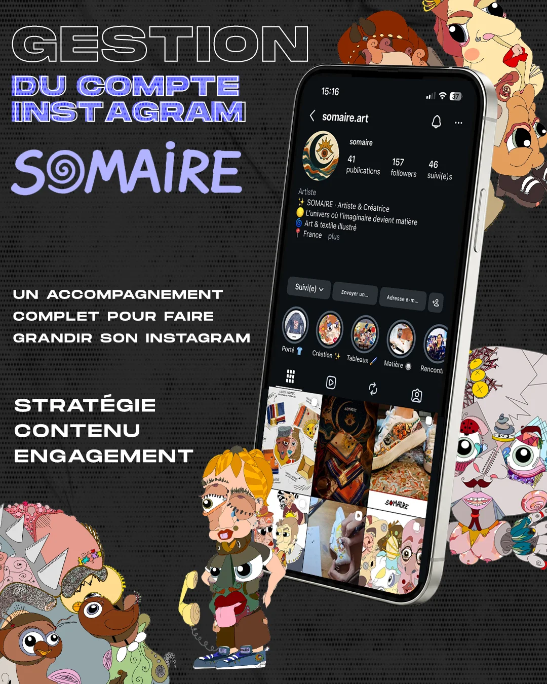 Gestion réseaux sociaux Instagram Anjou