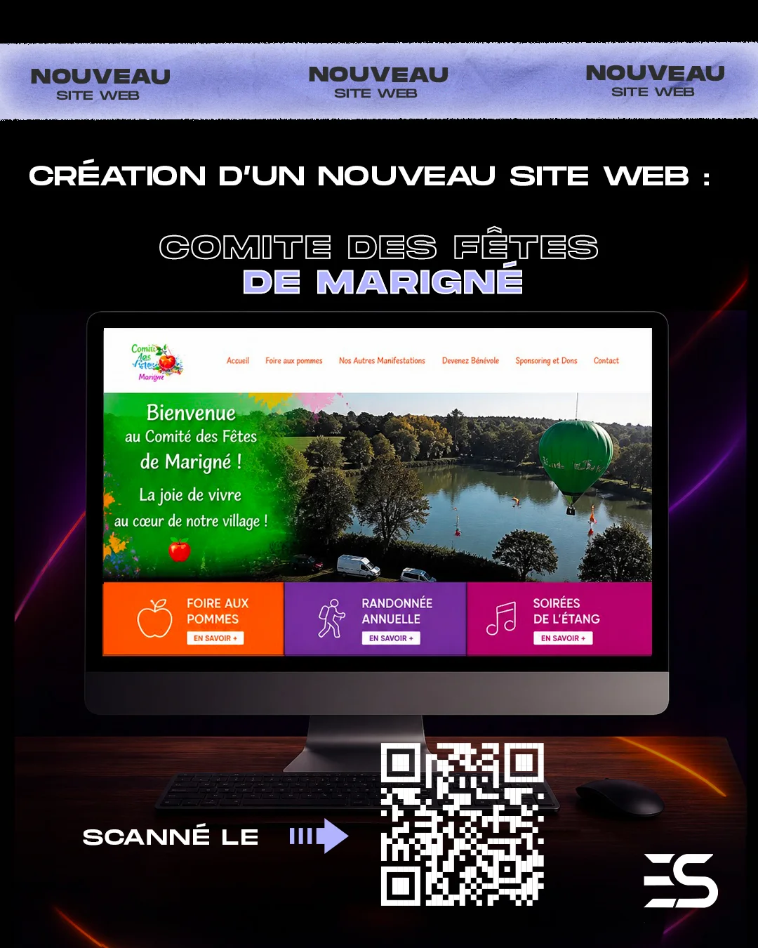 Création site internet Comité des Fêtes Marigné Anjou